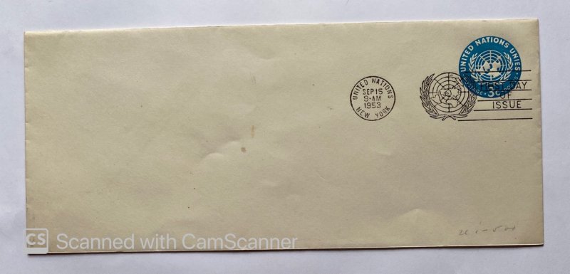 UNITED NATIONS COVER  UN AIRMAIL COVER 13 CENT    