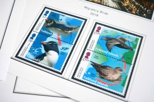 COLOR PRINTED FALKLAND ISLANDS 2011-2020 STAMP ALBUM PAGES (36 illustr. pages)