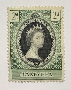 Jamaica  1953  Scott 153 used - 2p, Coronation of HRM The Queen Elizabeth II