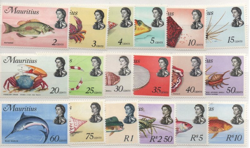 Mauritius 339-56 Set  Mint Never Hinged