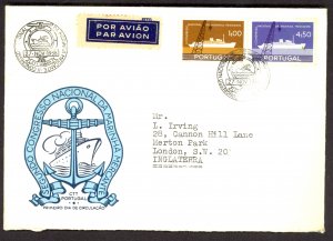 PORTUGAL 1958 MERCHANT MARINE Set Sc 838-839 on Cachet FDC SHIPS