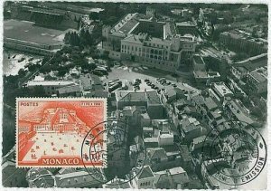 14713 - MONACO  - POSTAL HISTORY -  MAXIMUM CARD -  ARCHITECTURE  1956