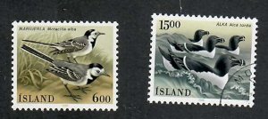 Iceland; Scott 618, 621; 1986; Used