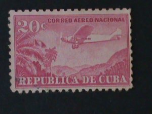 ​CUBA-1931-SC#C14  ROSE AIRPLANE MNH VF- 93 YEARS OLD WE SHIP TO WORLDWIDE
