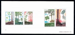 [65960] Gabon 1967 Flora Trees Once Folded in Folder Souvenir Sheet MNH