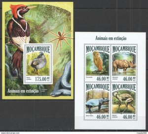 2013 Mozambique Fauna Extinction Endangered Animals Kb+Bl ** St2494