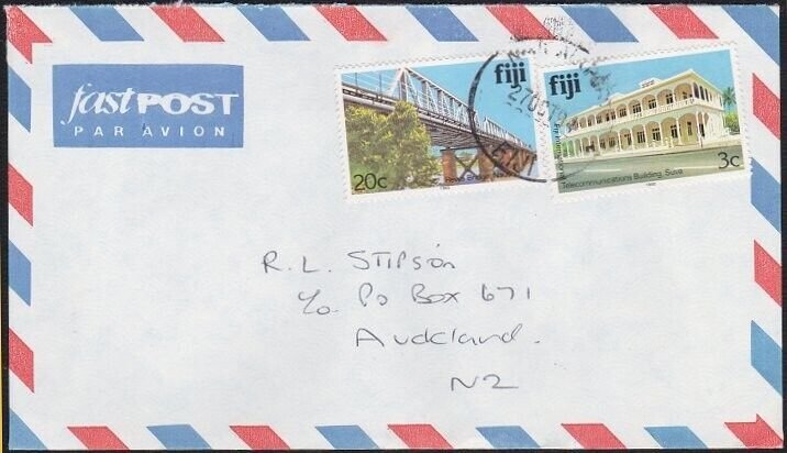 FIJI 1994 cover to NZ - NADI AIRPORT cds...................................B1908