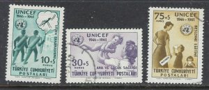 Turkey B85-87 Used 1961 set (ap7655)