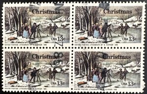 US #1703 Used VF Block of 4 - 13c Christmas 1976 [BB346]