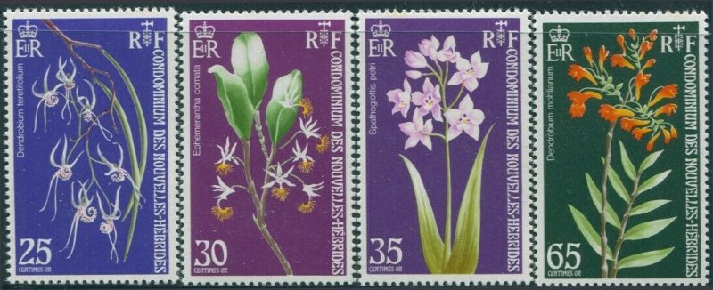 New Hebrides French 1973 SGF189-F192 Orchids set MNH