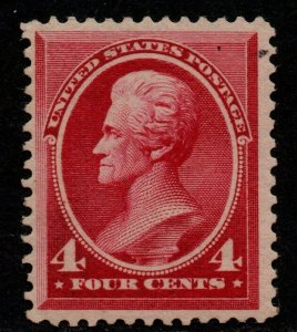 $US Sc#215 M/NH/F-VF, small natural paper inclusion UR, Cv. $525