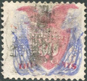#121 FINE USED WITH PSE CERT; TINY PERF TEAR AT LEFT CV $500.00 BN6061