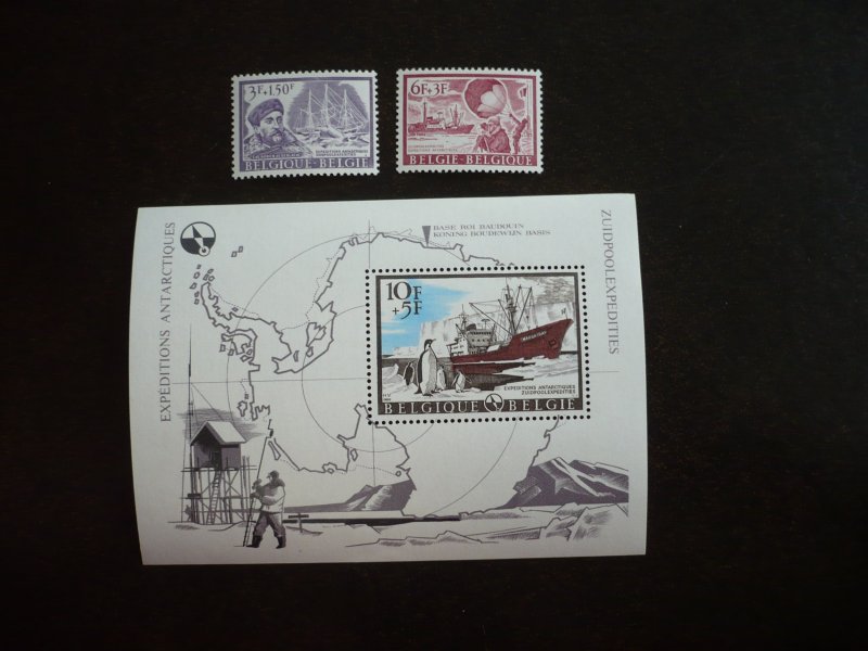 Stamps-Belgium-Scott#B798-B800-Mint & Never Hinged Part Set of 2 Stamps +S Sheet