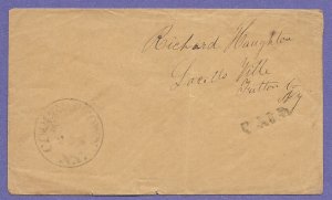 COOPERSTOWN, N.Y. c1830's STAMPLESS COVER, NO CONTENT, U.S. POSTAL HISTORY.