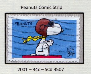 SC# 3507 - (34c) - Peanuts Comic Strip - Snoopy - USED single