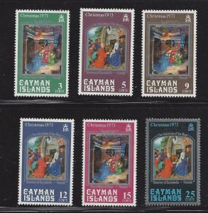 Cayman Islands 314 - 319 Christmas 1973, MNH