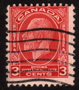 1932 Canada, 3c Used, King George V - Ottawa Conference, Sc 192