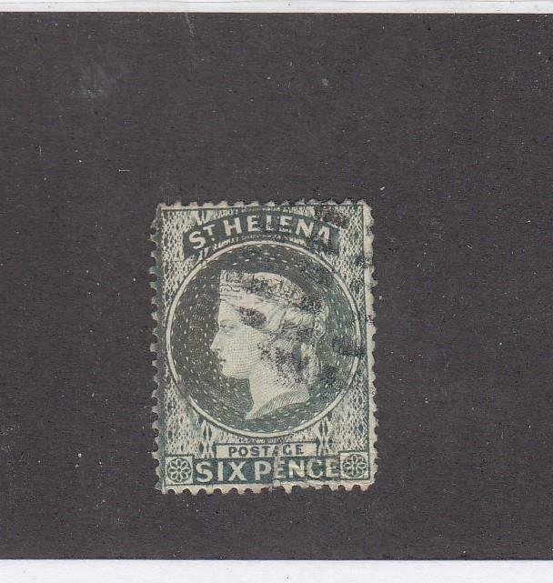 ST. HELENA (MK6611) # 7  F-USED  6p 1889 QUEEN VICTORIA / GRAY