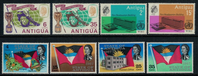 Antigua #163-6,86-9*  CV $2.90