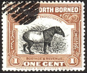 1909, North Borneo 1c, Used, Sc 136