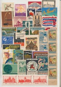 Germany Austria Usa Early Cinderella Poster Stamp Labels Unused (Appx 350)AC1079