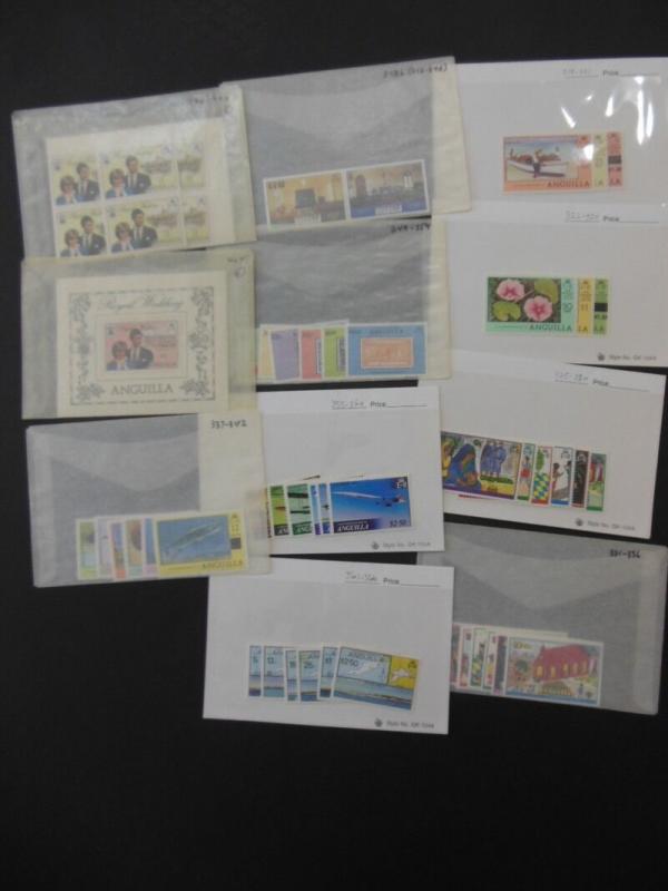 ANGUILLA : Beautiful accumulation of all VF MNH sets mostly 1-2 of each Cat $435