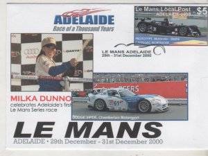 Adelaide Le Mans 2000 Milka Dunno $5 stamp Cadillac Local Post Australia Cover