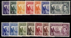 ST. HELENA GVI SG131-140, 1938-44 complete set, M MINT. Cat £140.