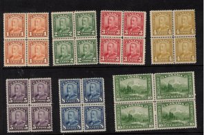 Canada #149 - #159 Very Fine Never Hinged Rare Set In Blocks