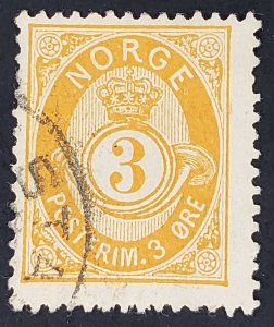 Norway, Scott #38, AVG used, short perfs