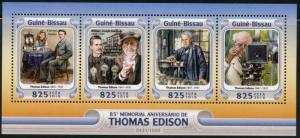 GUINEA BISSAU 2016 85th MEMORIAL  ANNIVERSARY  OF THOMAS EDISON SHEET  MINT NH