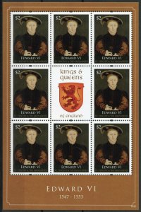 St Vincent & Grenadines Royalty Stamps 2010 MNH Kings & Queens Edward VI 8v M/S