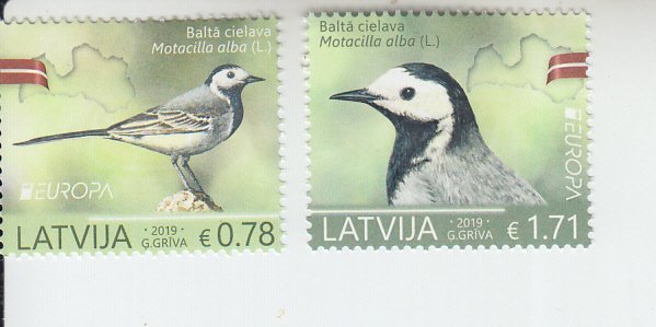 2019 Latvia Birds Europa (2) (Scott NA) MNH