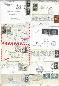 TUNIS 1960s COLLECTION OF 14 COMMERCIAL COVERS INCLUDES TWO COVERS FROM 1920s