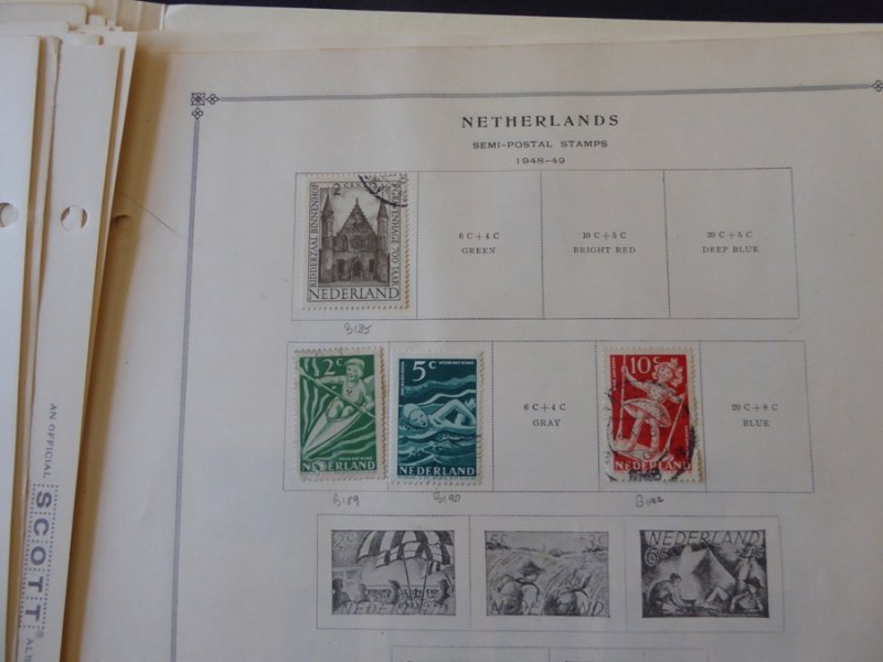 Netherlands 1872-1965 Stamp Collection on Scott International Pages