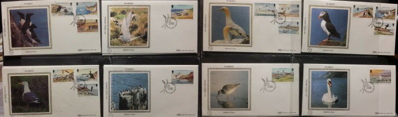 Isle Of Man IOM 1983 Seabirds Definitive Benham Full set to £1 FDC All SHS