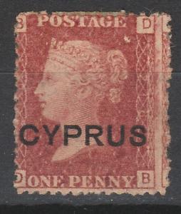 CYPRUS 1880 QV 1D PLATE 218