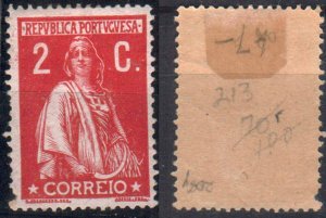 PORTUGAL STAMPS, 1912. Mi.#208Ay, MH