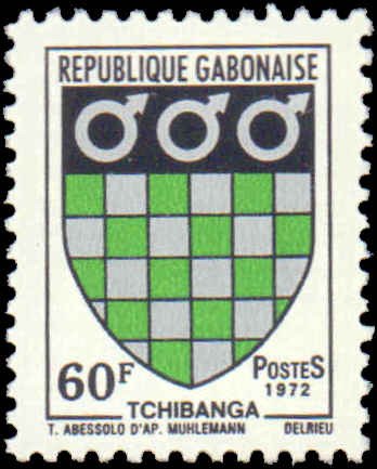 Gabon #291-293, Complete Set(3), 1972, Never Hinged