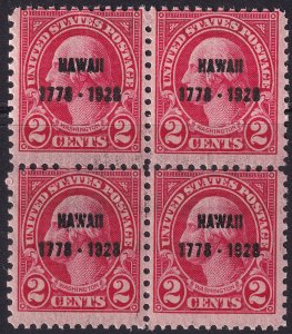 #647 Mint NH, Fine, Block of 4 (CV $29) (CV $7.25 - ID44592) - Joseph Luft