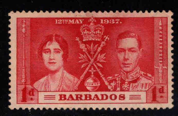 Barbados Scott 190 Mint No Gum Coronation stamp