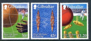 1999 Gibraltar Sporting Centenaries Set SG894/896 Unmounted Mint