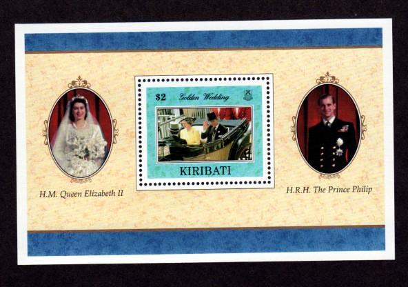 Kiribati 704 Mint NH MNH Souvenir Sheet Golden Wedding!