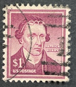 US #1052a Used F/VF $1 Patrick Henry 1955 [B33.2.3]