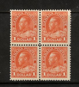 Canada #122 Mint Fine Never Hinged Block 