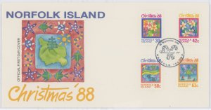 Norfolk Island 440-443 1988 Christmas. U/A FDC.