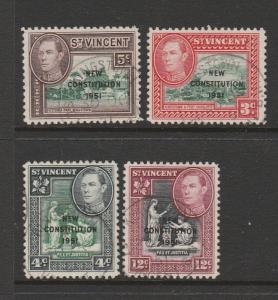 St Vincent 1951 New Constitution FU SG 184/7