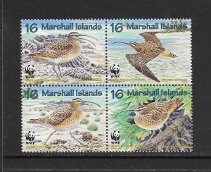 BIRDS - MARSHALL ISLANDS #638 WWF (BLOCK) MNH