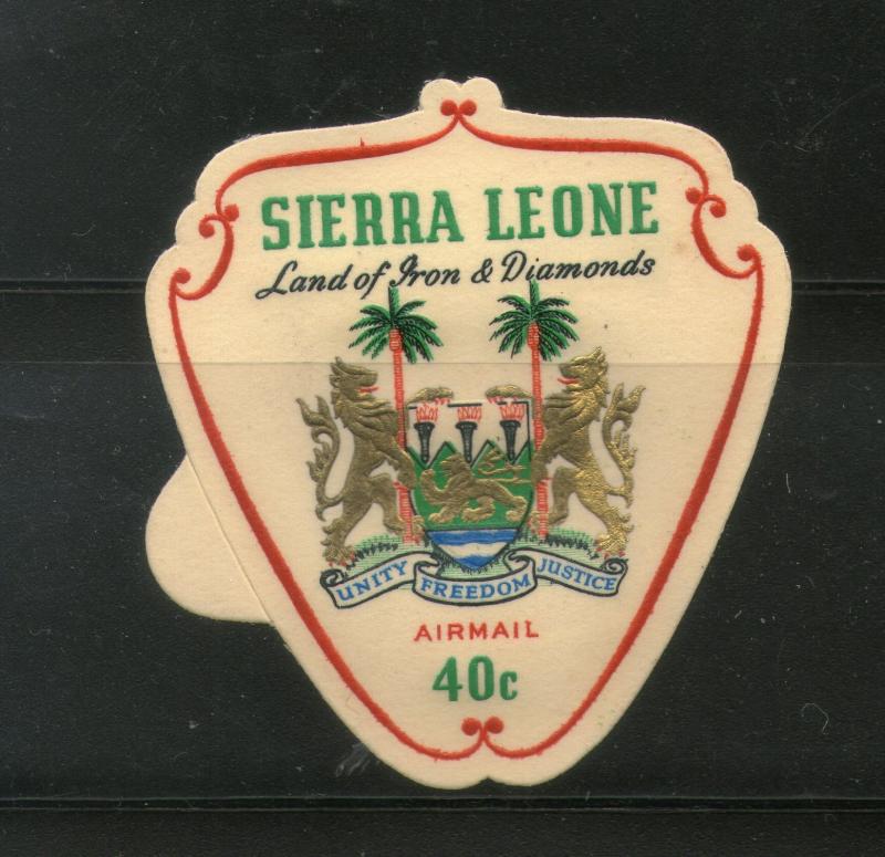 Sierra Leone 1965 40c Odd Shaped Coat of Arms Land of Iron & Diamond Sc C55 MNH