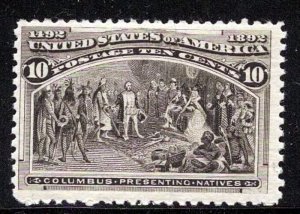 #237 VF MNH OG-10¢ COLUMBIAN POST OFFICE FRESH=NR! (REM #237-058)